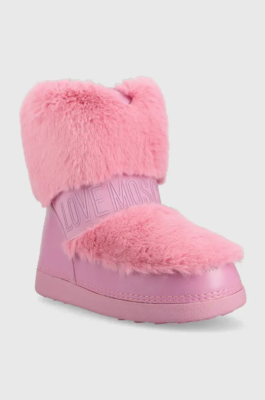 Μπότες χιονιού Love Moschino ροζ
