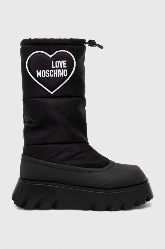 czarny Love Moschino śniegowce Damski