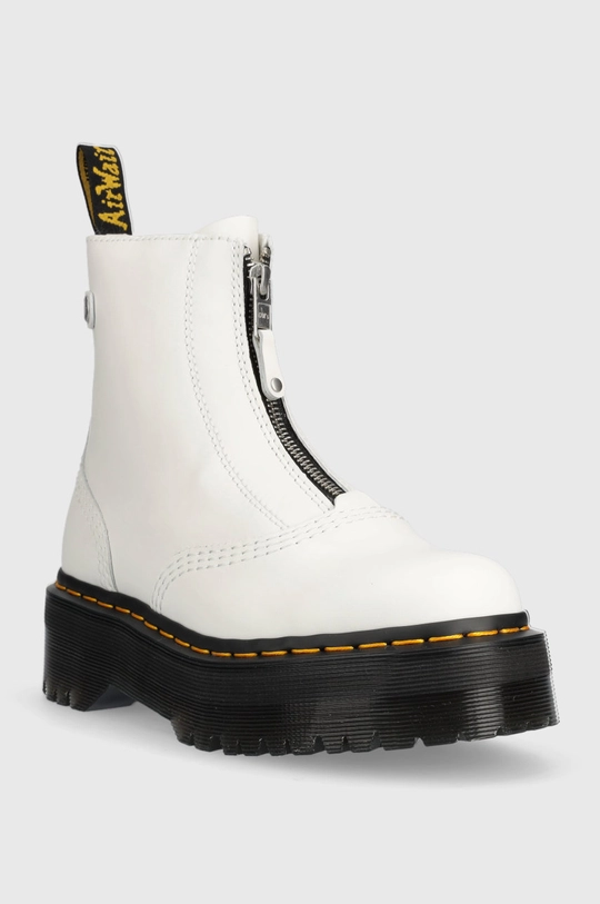 Dr. Martens botki skórzane Jetta biały