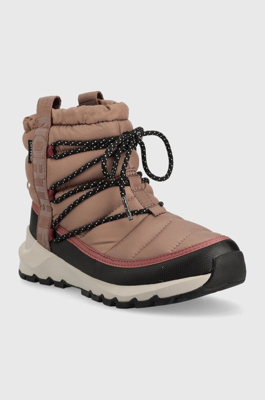 Čizme za snijeg The North Face WOMEN S THERMOBALL LACE UP WP smeđa