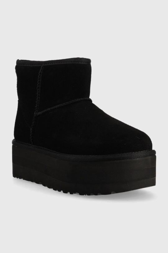 Kožené snehule UGG Classic Mini Platform čierna