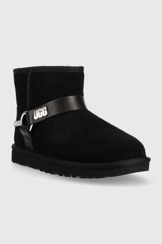 Semišové snehule UGG W Classic Mini Chains Ii čierna