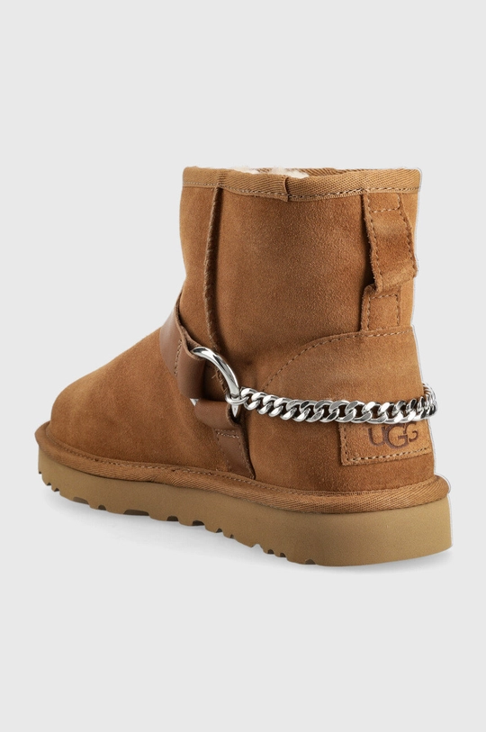 UGG śniegowce zamszowe W Classic Mini Chains II Cholewka: Skóra zamszowa, Wnętrze: Materiał tekstylny, Podeszwa: Materiał syntetyczny