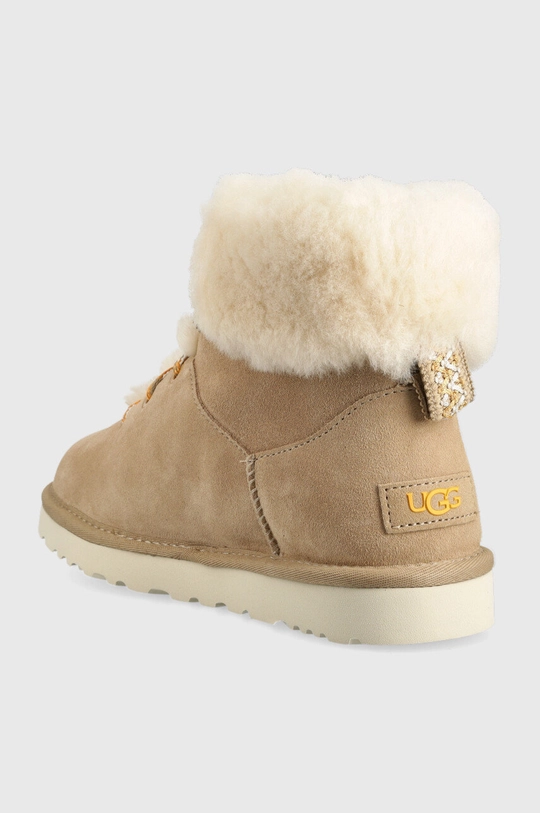 UGG śniegowce zamszowe W Classic Mini Alpine Lace Cholewka: Skóra zamszowa, Wnętrze: Materiał tekstylny, Wełna, Podeszwa: Materiał syntetyczny