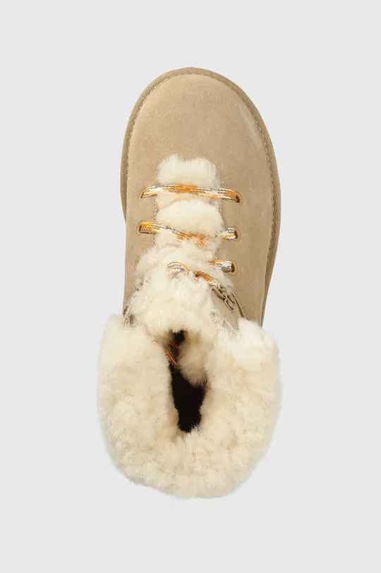bež Cipele za snijeg od brušene kože UGG W Classic Mini Alpine Lace