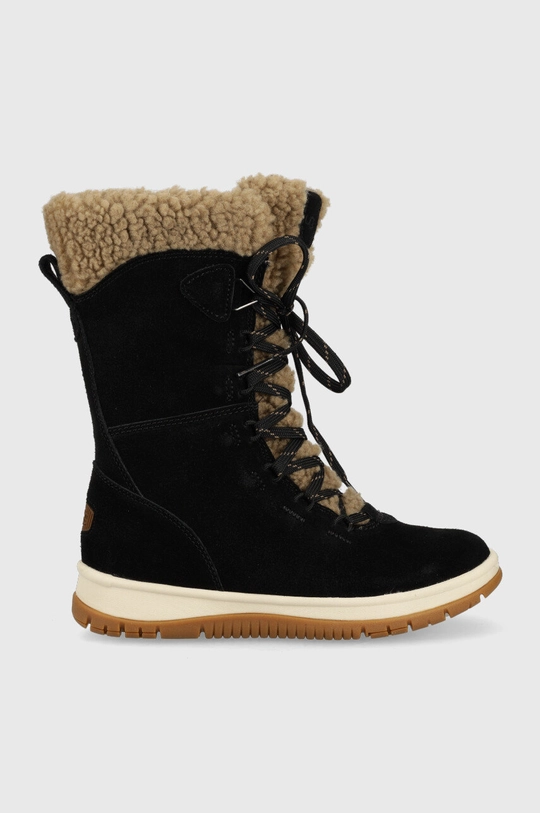 μαύρο Σουέτ παπούτσια UGG Lakesider Tall Lace Γυναικεία