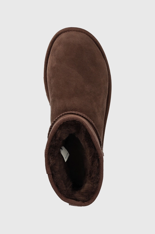 brown UGG suede snow boots W Classic Mini II