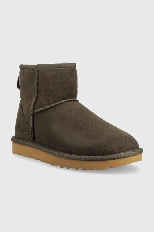 Замшевые сапоги UGG W Classic Mini II зелёный