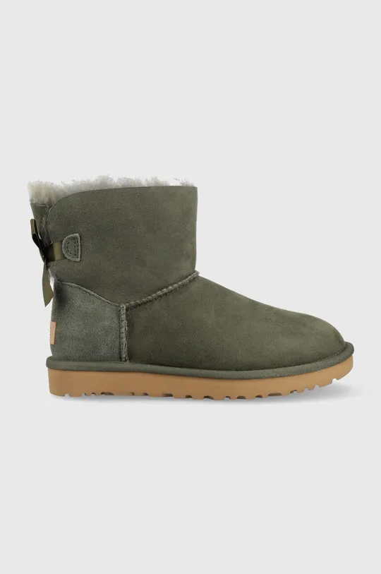 zielony UGG śniegowce zamszowe W Mini Bailey Bow II Damski