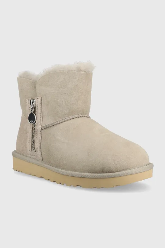 Замшеві чоботи UGG W Bailey Zip Mini сірий