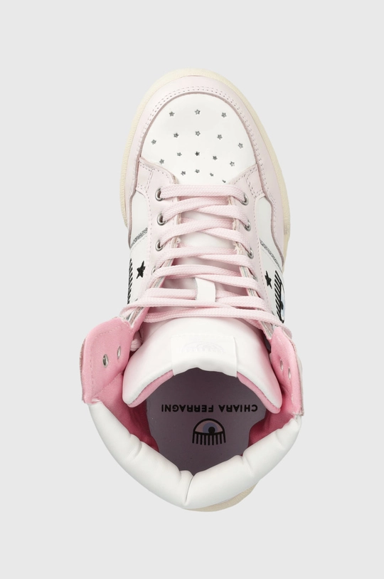 różowy Chiara Ferragni sneakersy skórzane Cf1 High