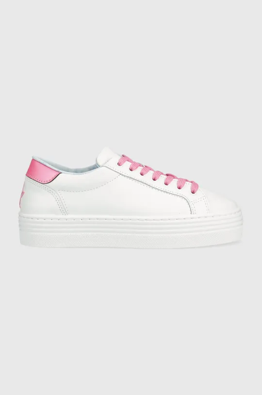 biały Chiara Ferragni sneakersy skórzane Tennis Low Calf Eyestar Damski