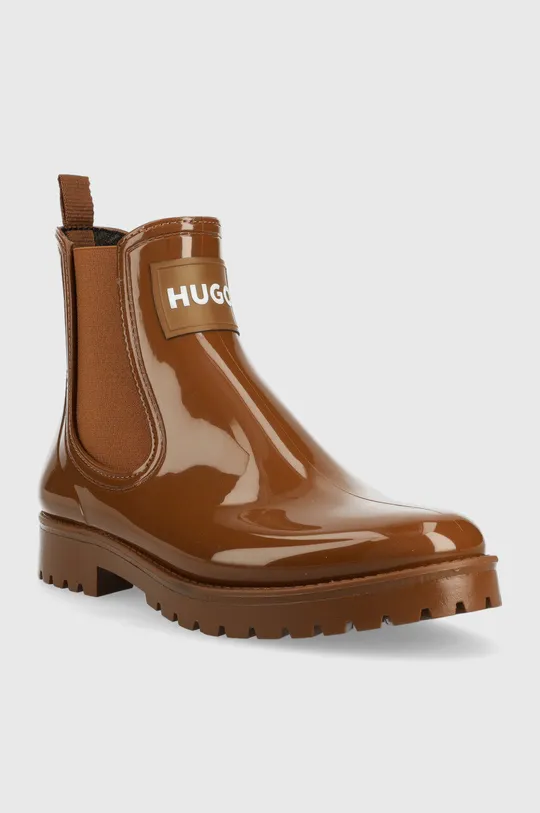 Гумові чоботи HUGO Tabita коричневий