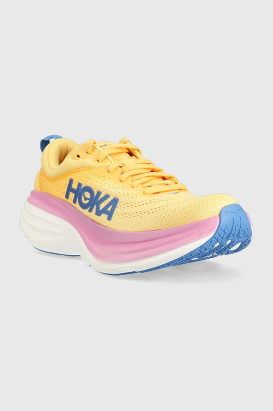 Hoka One One running shoes Bondi 8 yellow