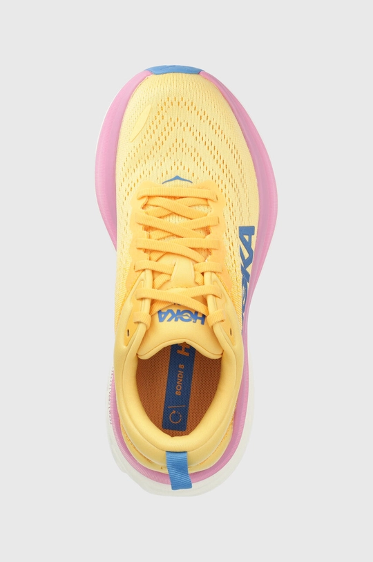 yellow Hoka One One running shoes Bondi 8