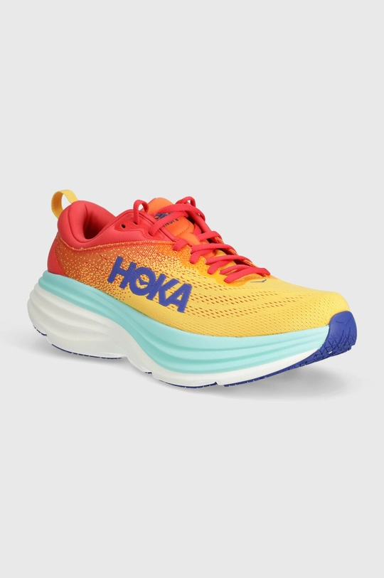 orange Hoka One One running shoes Bondi 8 Women’s