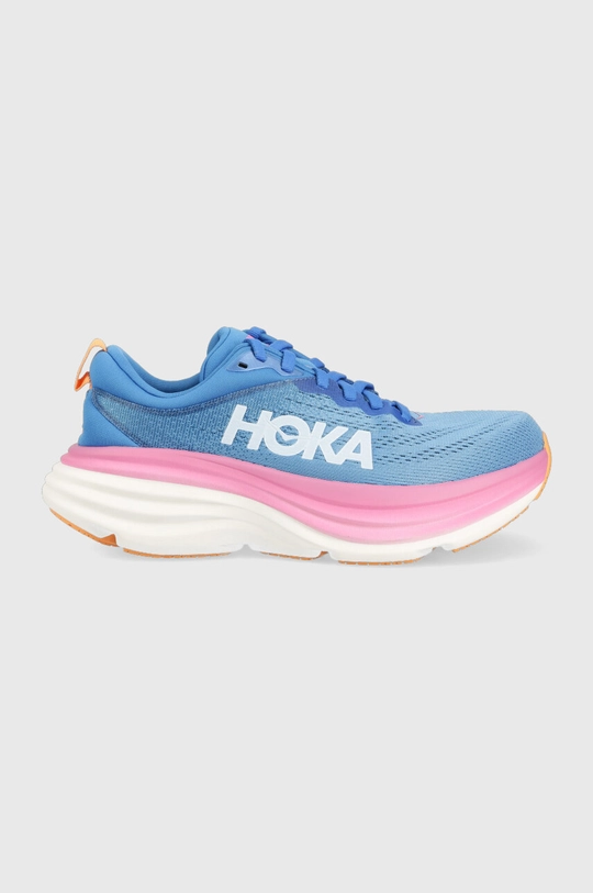 blue Hoka One One running shoes Bondi 8 Women’s