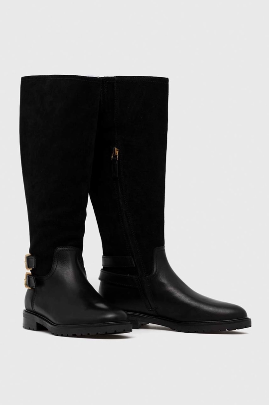 Кожаные сапоги Lauren Ralph Lauren Burncalf Emelie чёрный