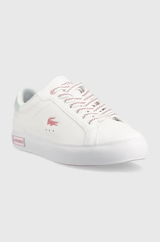 Δερμάτινα αθλητικά παπούτσια Lacoste Powercourt λευκό