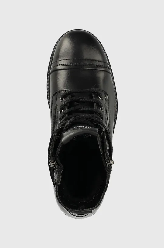 čierna Kožené členkové topánky Pepe Jeans