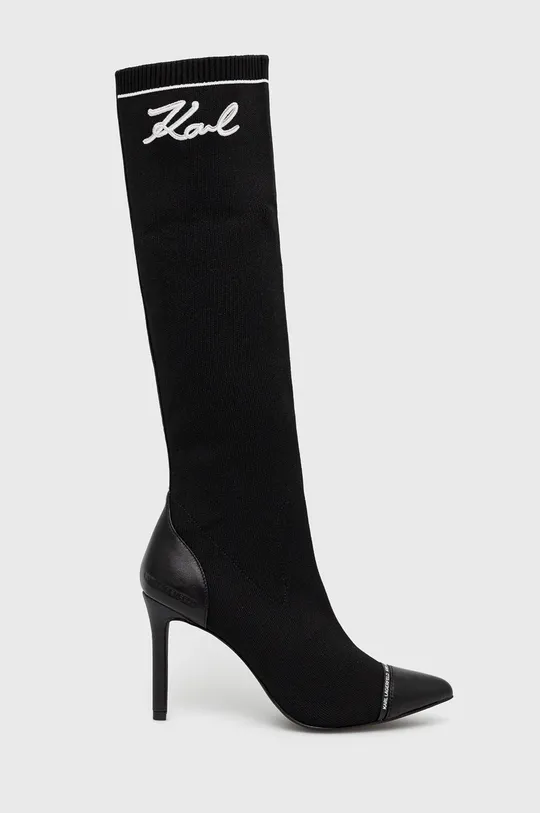 črna Elegantni škornji Karl Lagerfeld Pandara Ženski
