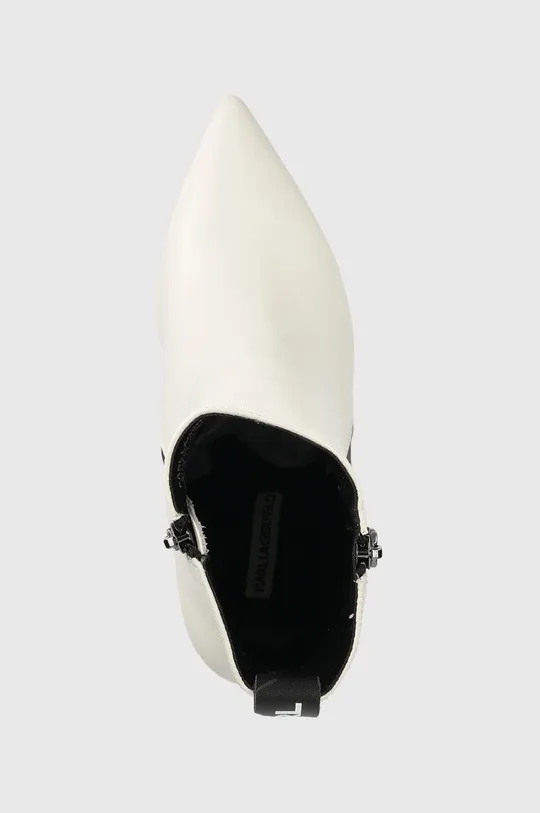biały Karl Lagerfeld botki skórzane DEBUT