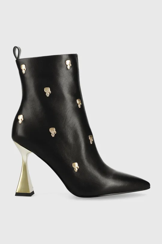 μαύρο Δερμάτινες μπότες Karl Lagerfeld Γυναικεία