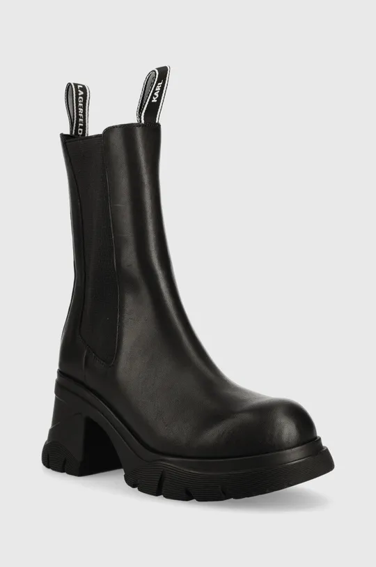 Δερμάτινες μπότες τσέλσι Karl Lagerfeld Bridger μαύρο