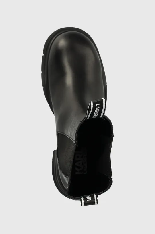 μαύρο Δερμάτινες μπότες τσέλσι Karl Lagerfeld Bridger