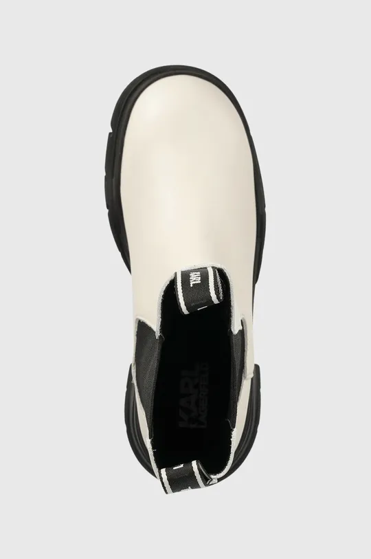 λευκό Δερμάτινες μπότες τσέλσι Karl Lagerfeld Bridger