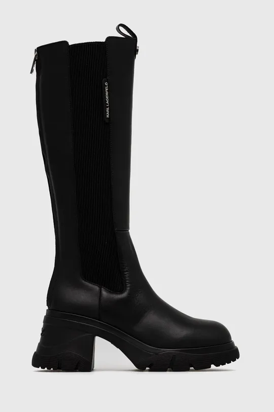 μαύρο Δερμάτινες μπότες Karl Lagerfeld BRIDGER Γυναικεία