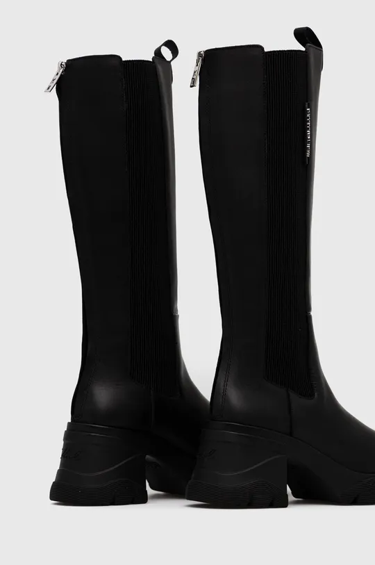 Δερμάτινες μπότες Karl Lagerfeld BRIDGER  Πάνω μέρος: Φυσικό δέρμα Εσωτερικό: Συνθετικό ύφασμα, Υφαντικό υλικό Σόλα: Συνθετικό ύφασμα