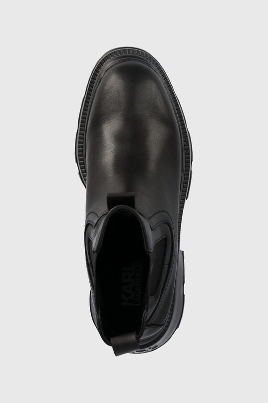 černá Kožené kotníkové boty Karl Lagerfeld Danton