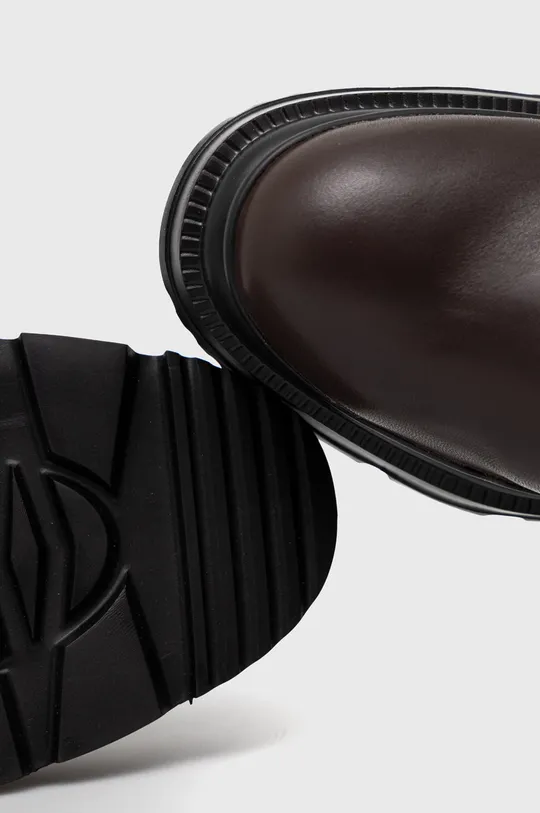rjava Usnjeni elegantni škornji Karl Lagerfeld Danton
