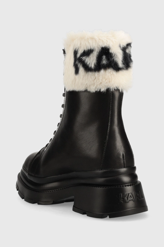 Обувки Кожени кубинки Karl Lagerfeld Danton KL45075.000 черен