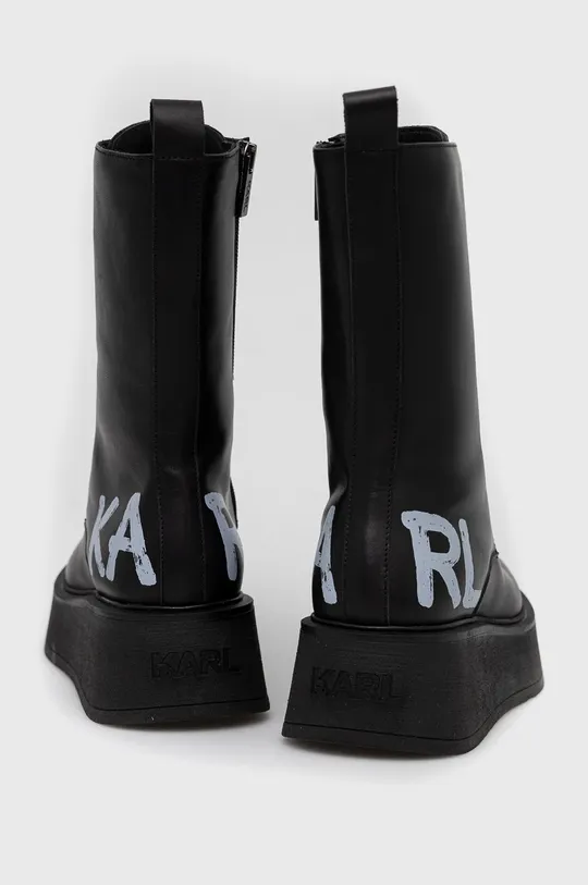 Karl Lagerfeld botki skórzane ZEPHYR ZEPHYR Cholewka: Skóra naturalna, Wnętrze: Skóra naturalna, Podeszwa: Materiał syntetyczny