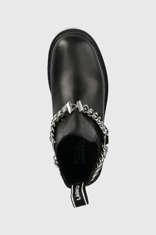 μαύρο Δερμάτινες μπότες τσέλσι Karl Lagerfeld Biker Ii