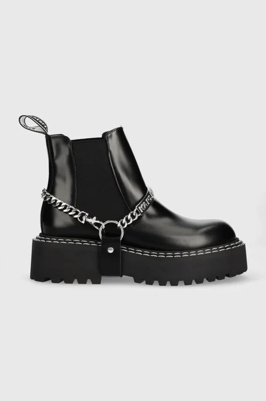 μαύρο Δερμάτινες μπότες τσέλσι Karl Lagerfeld Patrol Ii Γυναικεία