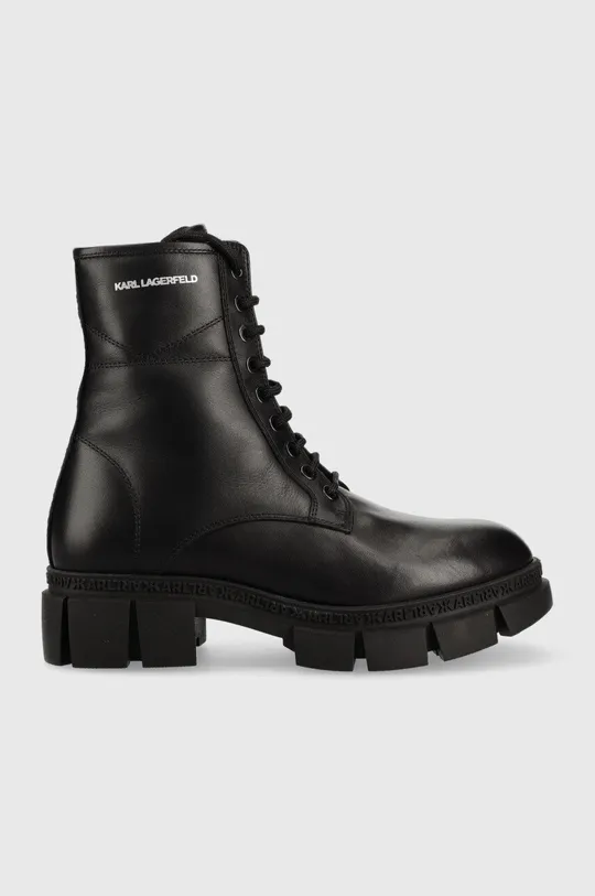 črna Usnjeni nizki škornji Karl Lagerfeld Aria Ženski