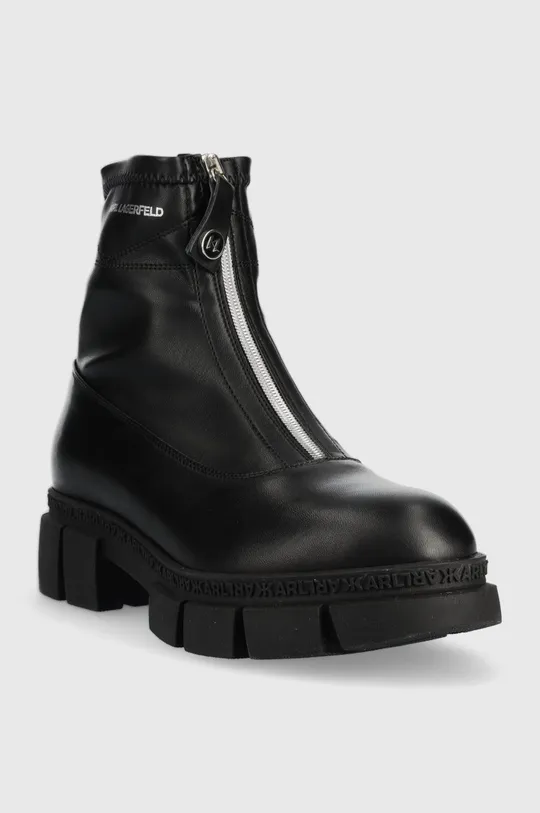 Karl Lagerfeld stivaletti alla caviglia in pelle ARIA nero