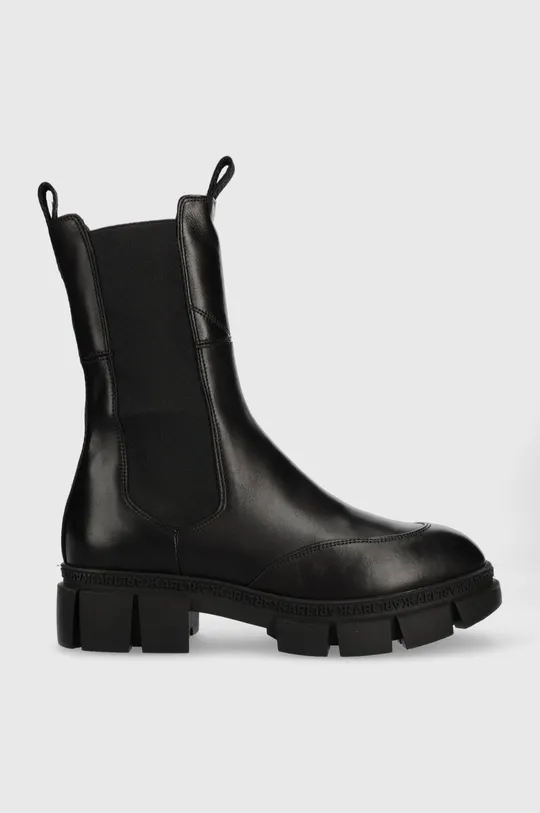 μαύρο Δερμάτινες μπότες τσέλσι Karl Lagerfeld Aria Γυναικεία