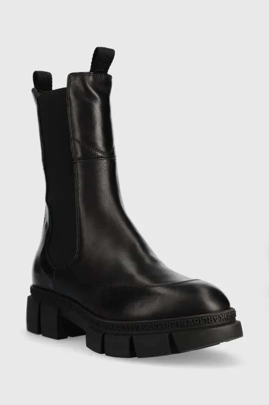 Δερμάτινες μπότες τσέλσι Karl Lagerfeld AriaARIA μαύρο