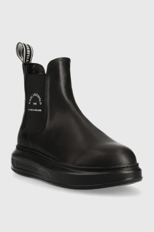 Kožené topánky chelsea Karl Lagerfeld Kapri čierna