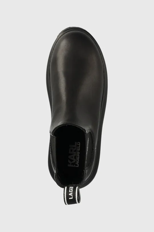 μαύρο Δερμάτινες μπότες τσέλσι Karl Lagerfeld Kapri