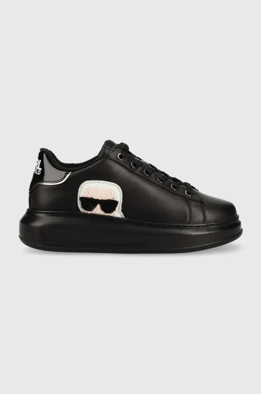 μαύρο Δερμάτινα αθλητικά παπούτσια Karl Lagerfeld Kapri Γυναικεία