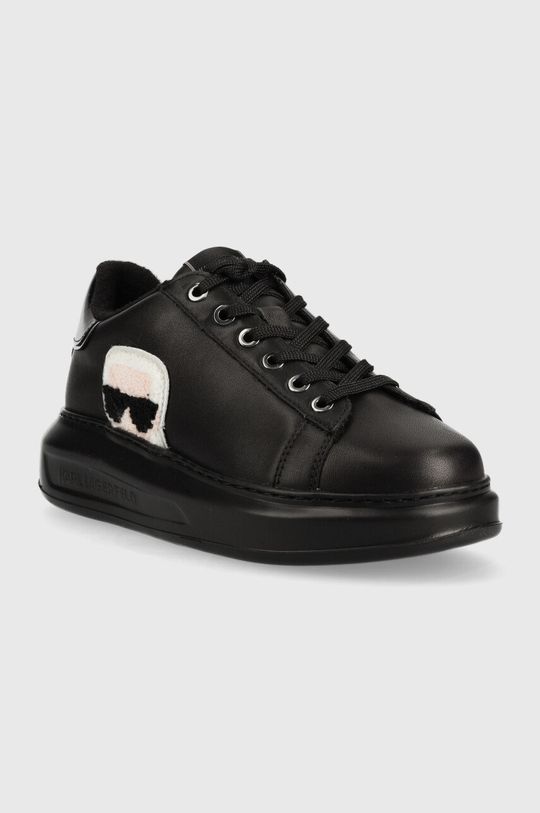 Karl Lagerfeld sneakersy skórzane KAPRI czarny