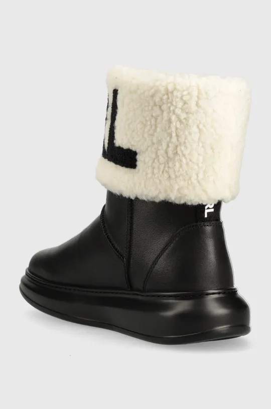 Usnjene snežke Karl Lagerfeld  Zunanjost: Naravno usnje Notranjost: Tekstilni material, Naravno usnje Podplat: Sintetični material