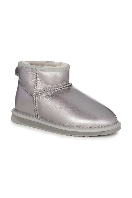 Kožne cipele za snijeg Emu Australia Stinger Micro Glossy srebrna