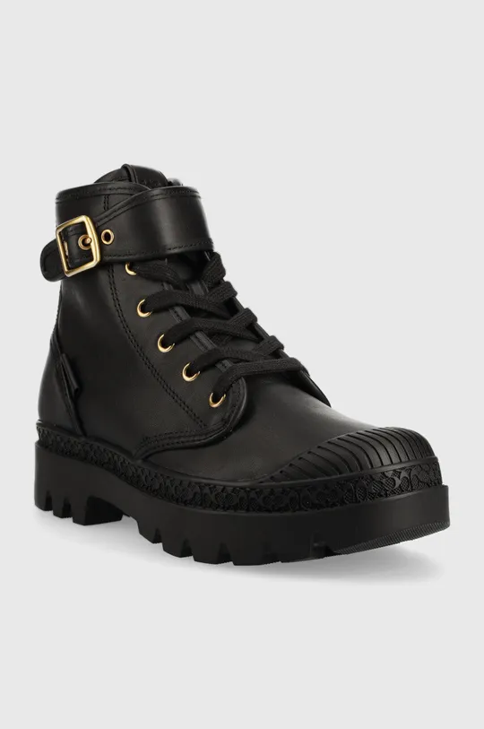 Шкіряні черевики Coach Trooper Leather чорний