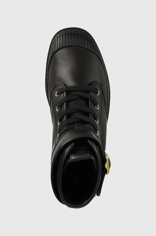 črna Usnjeni nizki škornji Coach Trooper Leather